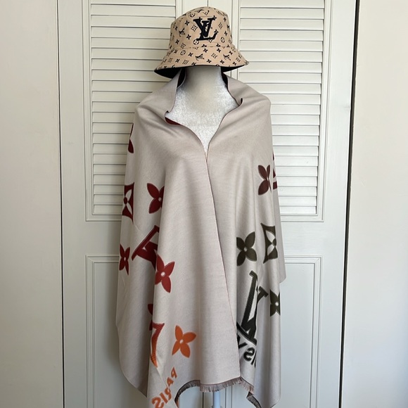 Louis Vuitton Red and Brown Scarf - Picture 5 of 10